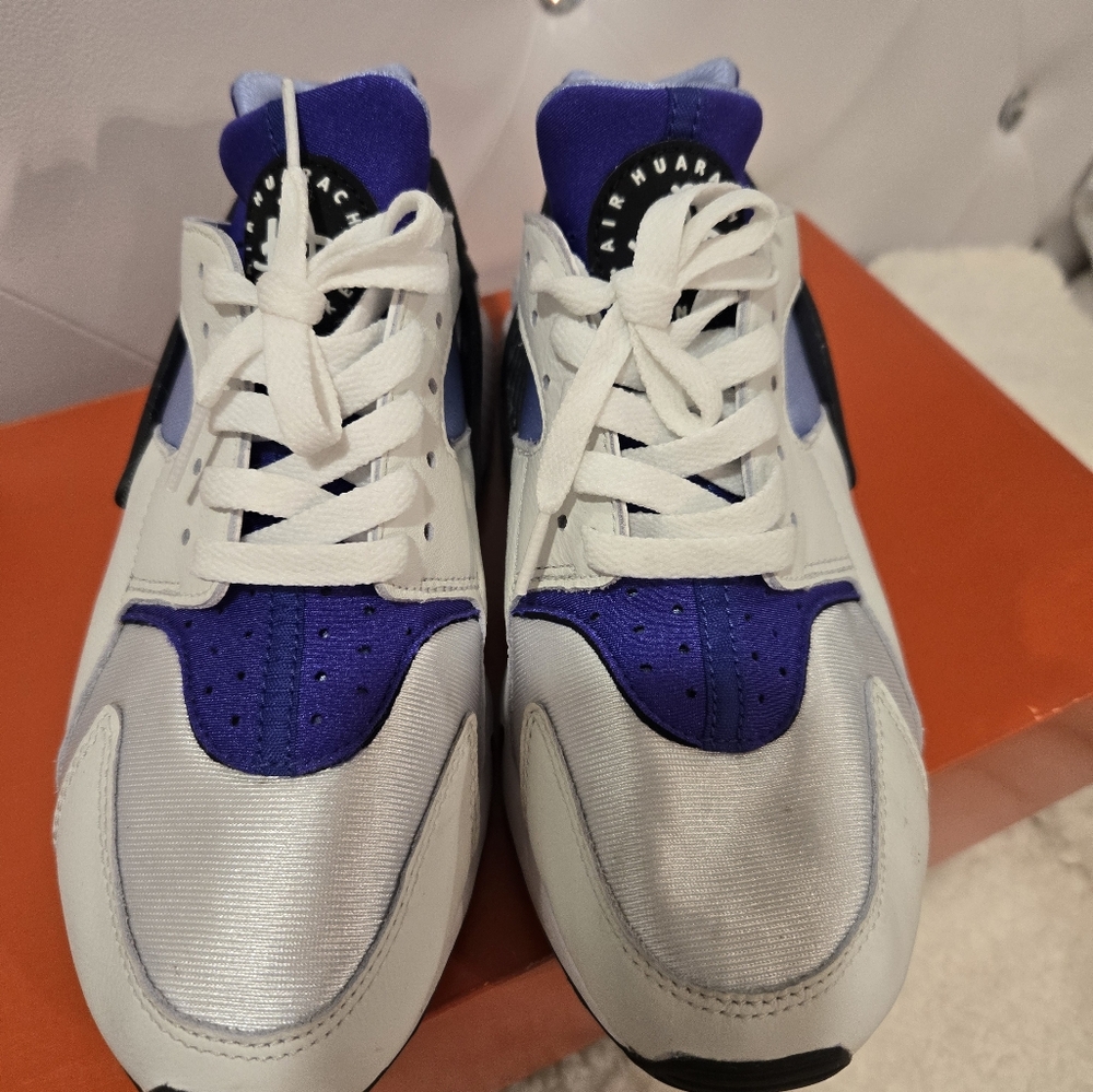 Kids White and Purple Sneakers